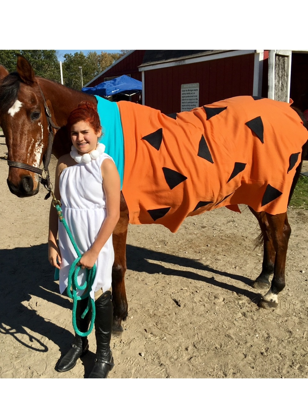 Fred Flintstone-Inspired Horse & Rider Costume Set